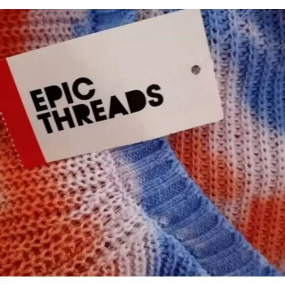 EPIC THREADS RAINBOW TIE DYE GIRLS SWEATER SZ.M NWT. - Picture 7 of 9